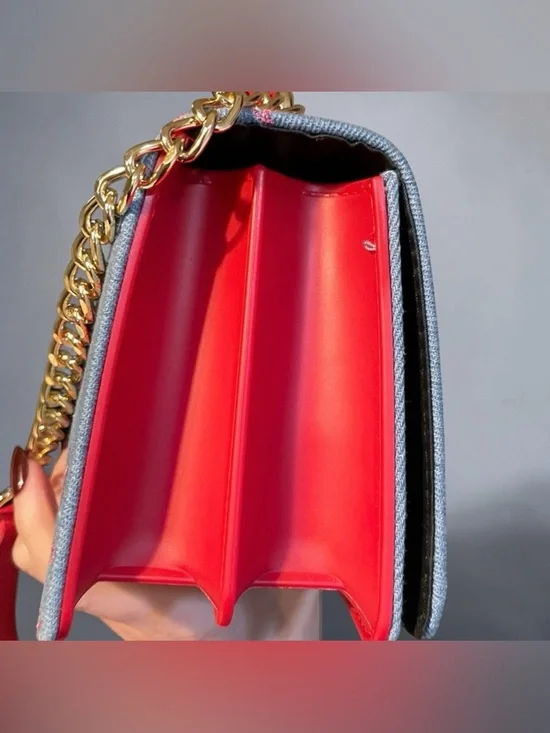 LUV BETSEY BETSEY Johnson denim and cherry Crossbody top Handel bag
NWT - Picture 11 of 13